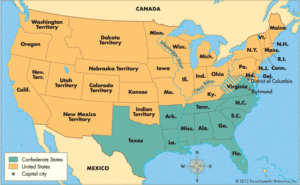 Mapa Guerra Civil norte-americana